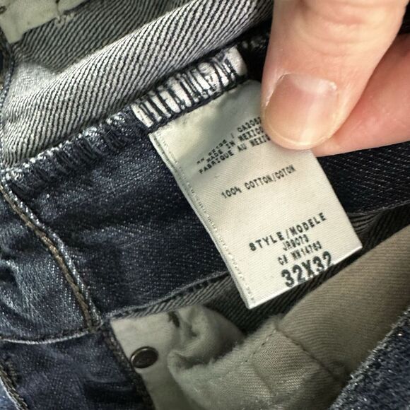 Guess Jeans Mens 32x31 Lincoln Slim‎ Straight Dark Wash Preppy Minimalist - Flaw - Picture 8 of 11